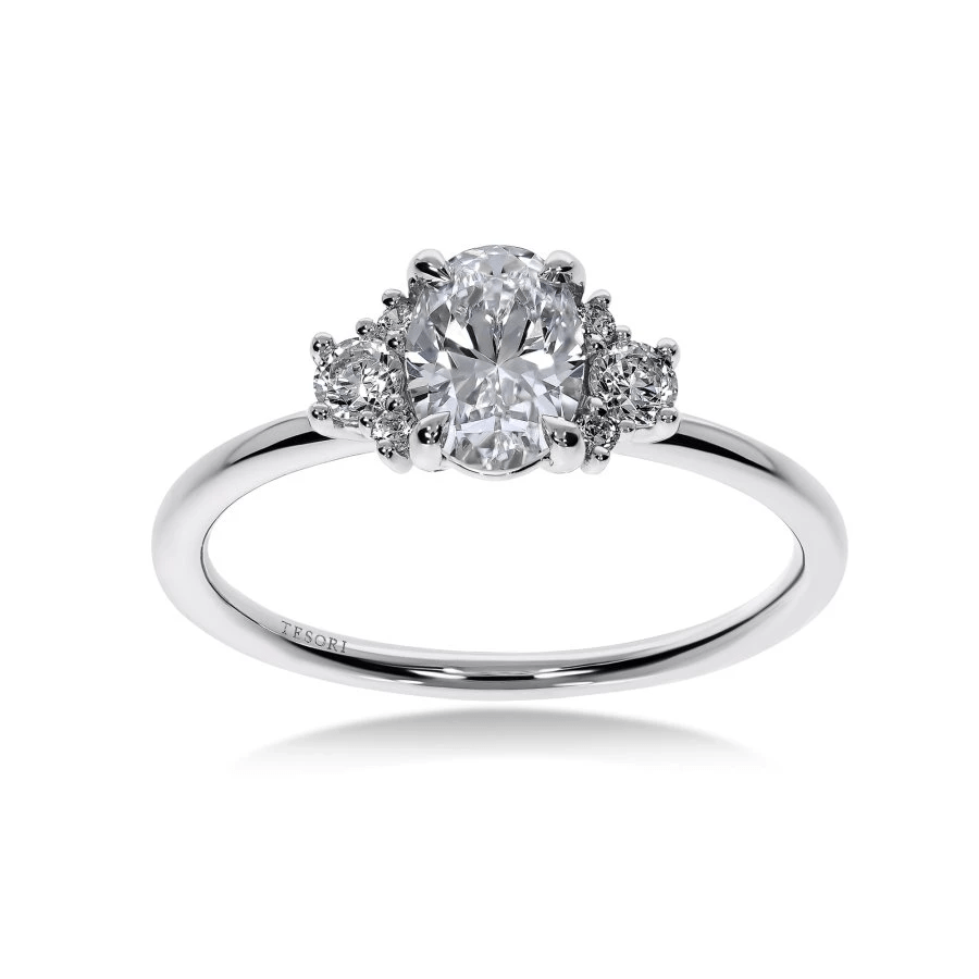 Bague de fiançailles Trilogie en or et en diamant LeDiamanti