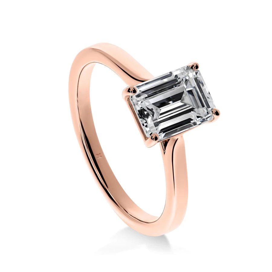 Mon Ange - Bague de Fiançailles Diamant Émeraude | LeDiamanti - LeDiamanti
