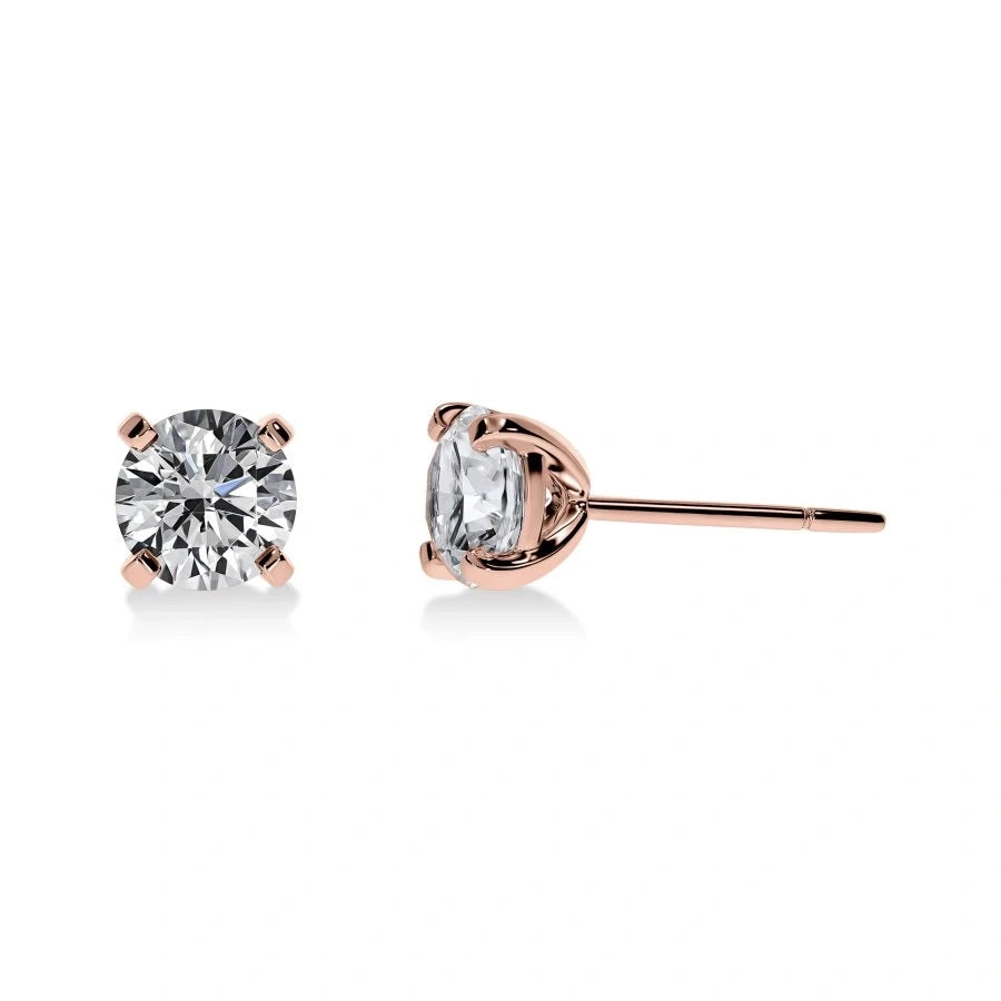 Boucles d'Oreilles Diamant Rond | LeDiamanti - LeDiamanti