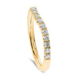 Alliance Diamants Ronds Pavée Courbe | LeDiamanti - LeDiamanti