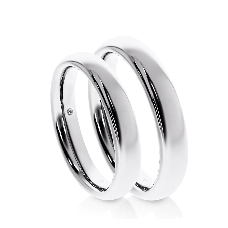 Alliance Homme Jonc en Or & Diamant Secret 4 MM | LeDiamanti - LeDiamanti