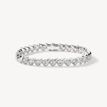 Bracelet Maasai en or blanc 18K serti de 6.40 carats de diamants naturels, haute joaillerie LeDiamanti.