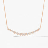 Collier Saint Germain Grand en or rose et diamants naturels, inspiration parisienne pour un bijou intemporel.